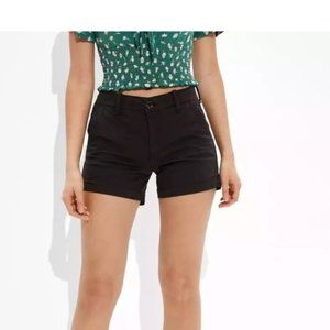 American Eagle Black Midi Short